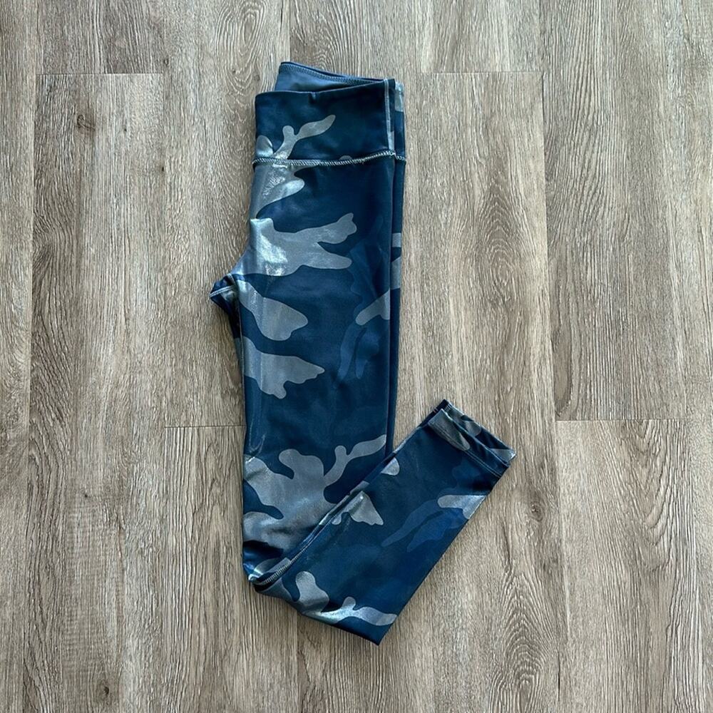 Noli Guerra Foil‎ Camo Leggings Navy Blue Size Small High Rise